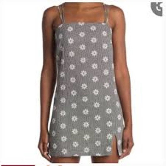 Elodie Dresses & Skirts - Elodie Mini dress black white checker plaid daisy floral y2k summer strappy XL